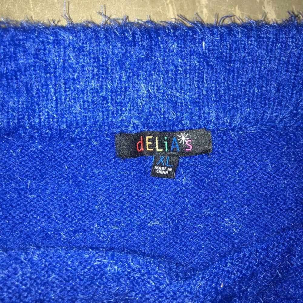 Delias X Dollskill Blue Fuzzy Butterfly Skirt - Picture 4 of 4